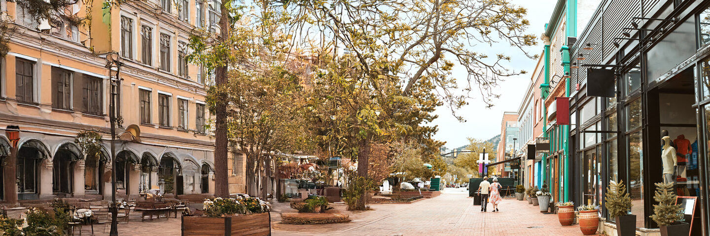 street with small businesses on it